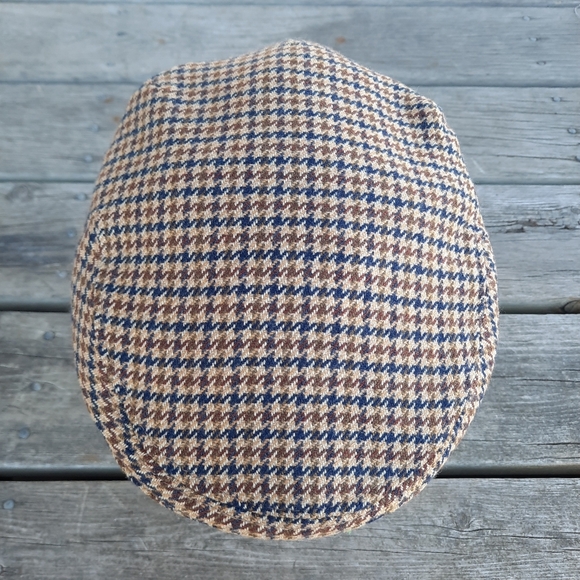 Vintage Lock & Co Hatters 100% Cashmere Gunclub Check Flat Cap Houndstooth 7 1/4 - Picture 4 of 15